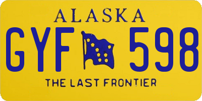 AK license plate GYF598