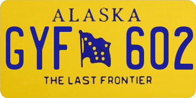 AK license plate GYF602
