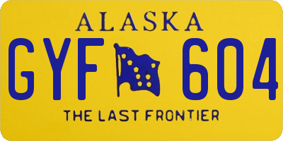 AK license plate GYF604