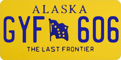 AK license plate GYF606
