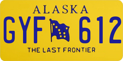AK license plate GYF612