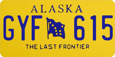 AK license plate GYF615