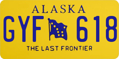 AK license plate GYF618