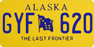 AK license plate GYF620