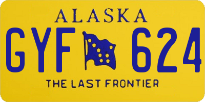 AK license plate GYF624