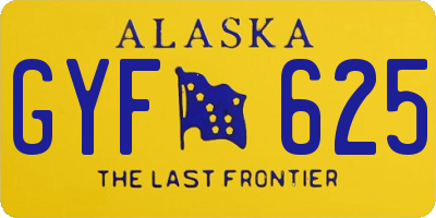 AK license plate GYF625
