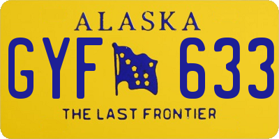 AK license plate GYF633