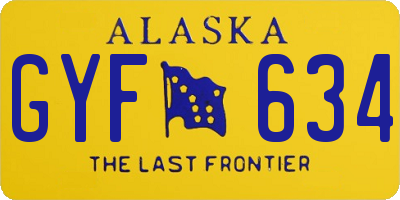 AK license plate GYF634