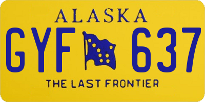 AK license plate GYF637