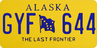 AK license plate GYF644