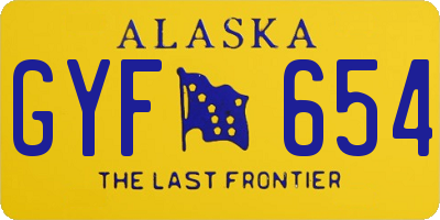 AK license plate GYF654