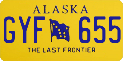AK license plate GYF655