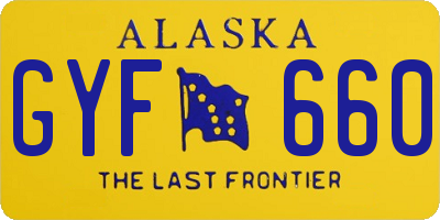 AK license plate GYF660