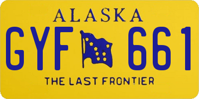 AK license plate GYF661