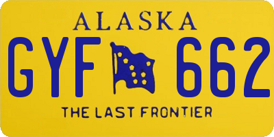 AK license plate GYF662