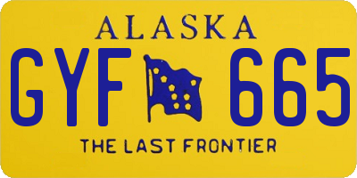 AK license plate GYF665