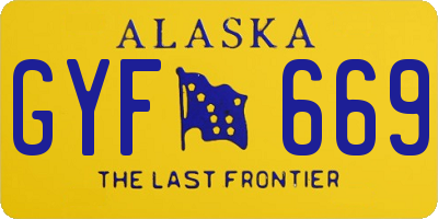 AK license plate GYF669
