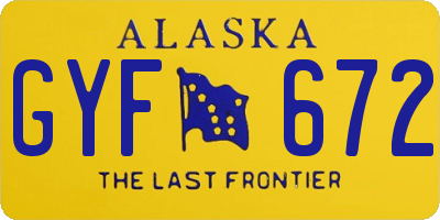 AK license plate GYF672