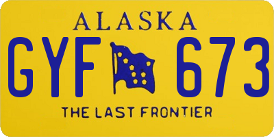 AK license plate GYF673