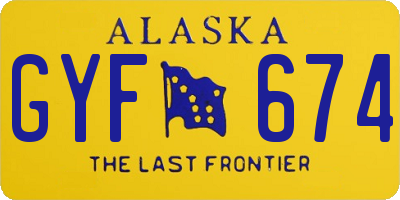 AK license plate GYF674
