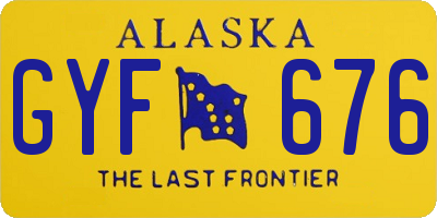 AK license plate GYF676
