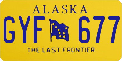 AK license plate GYF677