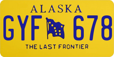 AK license plate GYF678