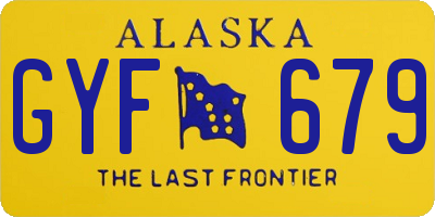 AK license plate GYF679