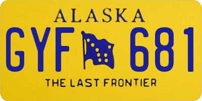 AK license plate GYF681