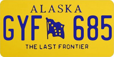 AK license plate GYF685