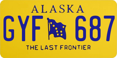AK license plate GYF687
