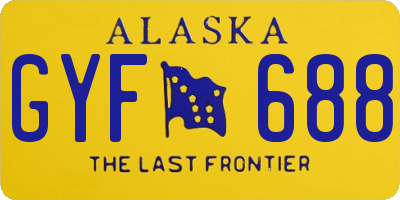 AK license plate GYF688