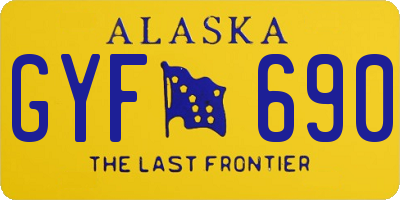 AK license plate GYF690