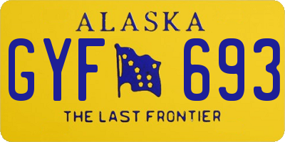 AK license plate GYF693