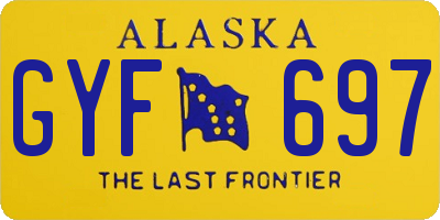 AK license plate GYF697