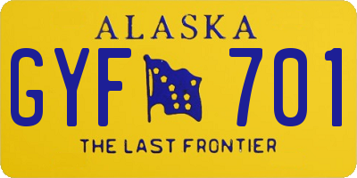 AK license plate GYF701