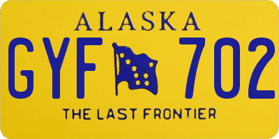 AK license plate GYF702