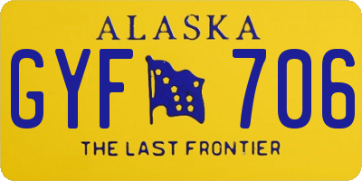 AK license plate GYF706