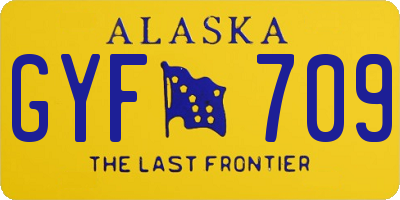 AK license plate GYF709