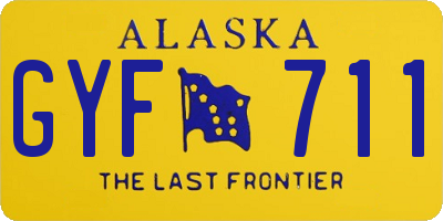 AK license plate GYF711