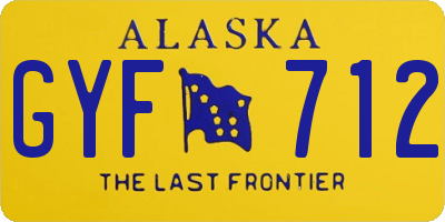 AK license plate GYF712