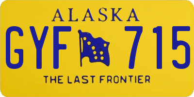 AK license plate GYF715