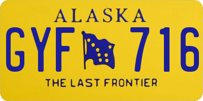AK license plate GYF716