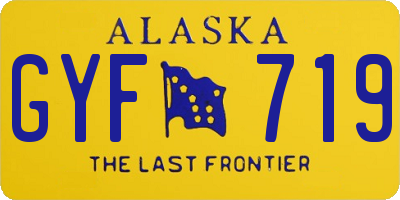 AK license plate GYF719