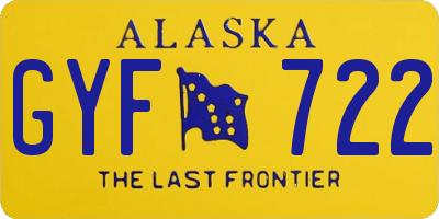 AK license plate GYF722