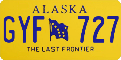 AK license plate GYF727