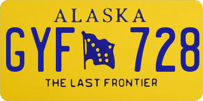AK license plate GYF728