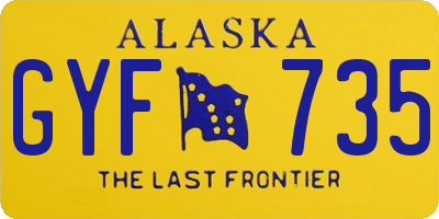 AK license plate GYF735
