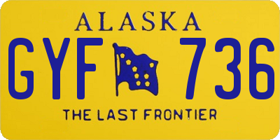 AK license plate GYF736