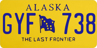 AK license plate GYF738